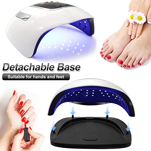 Lke Uv Nail Lamp, Nail Dryer 220W Uv Light For Nails With 4 Timers Uv Led Nail Lamp Nail Dryer Gel Nail Light For Gel Nail Polish Kit Professional Nail Art Tools With Automatic Sensor #TOP3