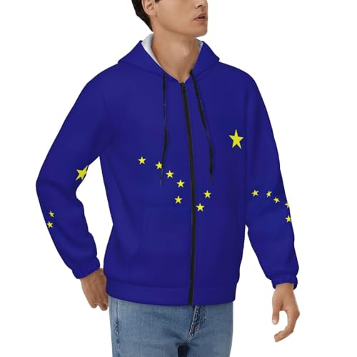 Sweat à capuche homme motif Alaska zippé pour se protéger du vent avec style