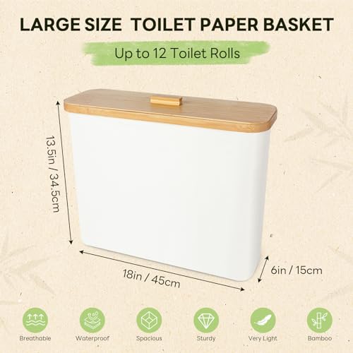 Cesta de papel higiénico de bambú con 50% de descuento