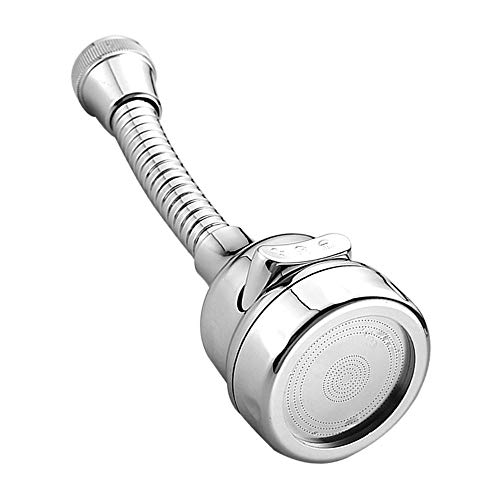 Robinet mobile à 3 modes Tête de robinet de cuisine Robinet rotatif à 360 ° Tête de pulvérisateur de remplacement Robinet anti-éclaboussures Booster Douche et robinet économiseur d'eau pour cuisine Cover