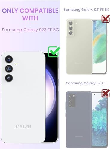 Image of NISHTECH for Samsung Galaxy S23FE 5G Premium Transparent Hybrid Soft Slim Dust Proof Back Case Cover Silicone with Camera Protection