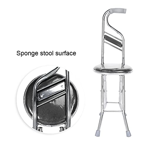 Bastone da passeggio con sedile in canna Sedia in