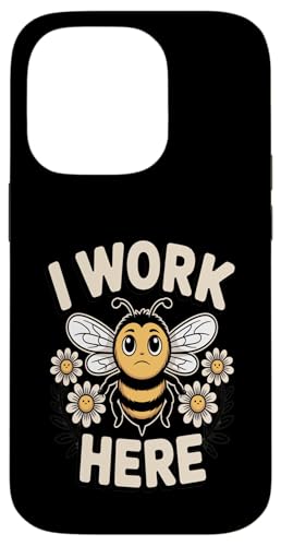 I Work Here Bee Workplace ���[���A ���p �X�}�z�P�[�X iPhone 14 Pro �p