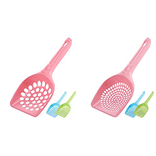 WFZ17 Pet Supplies Plastic Cat Litter Scoop Pet Care Sand Waste Scooper Shovel Hollow Cleaning Tool Random Color Small Hole#