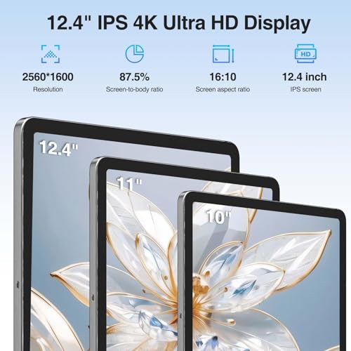 Image of T30 MAX 20GB+512GB 12.4 inch 2.5K FHD Display Android Tablet, 10800mAh Battery 33W Gaming Tablet, Helio G99 Octa-Core, Dual SIM 4G LTE, 50MP AI Camera, Hi-Res Quad Speakers, Face Unlock, Green