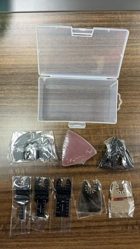 Yofuly 22 Piezas Hojas de Sierra Oscilante, Accesorios Multiherramienta para Herramientas Oscilantes, Hoja de Sierra Multiherramienta para Cortar Madera/Metal/Plástico, con Caja de Almacenamiento