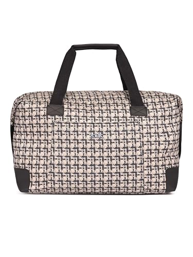 Image of ZOUK Collapsible Duffle Bag for Men and Women | Lightweight Foldable Travel Duffel Bag | Vegan Leather & Handcrafted Fabric | Water-Resistant Lining | 33L Weekend & Short Trip Bag | Carter Checks