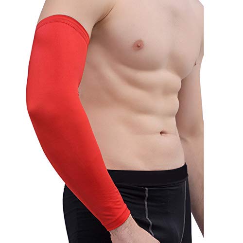 Nema Sunscreen Sports Protective Forearm Elbow Sleeve - Red - Medium 1