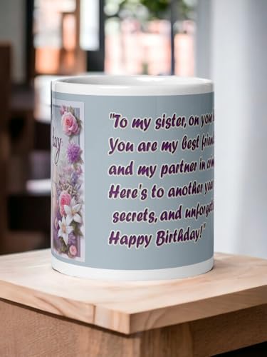 Image of Better Gift Flowers Happy Birthday Dee with Message Mug, Round Shaped Multicolor Themed Coffee Mugs, Mug for Gifting, Gifting Items for Family, Friends & Closed Ones