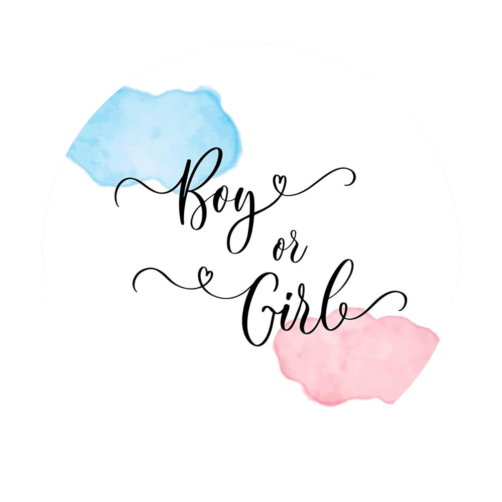 Aoihrraan 150cm Diameter He Or She Round Photography Backdrop Blue And Pink Little Feet Background Gender Reveal What Will Be Baby Be Party Boy Or Girl Baby Shower Oh Baby Portrait Photo Studio Props
