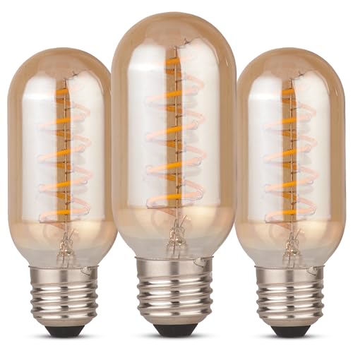 CROWN LED 3 Pack Warm White Vintage Decorative Light Bulbs, E27, Energy Efficient E-Class - Equivalent to 38W Bulb - Ideal for Home, Hotels, Restaurants, Shock Resistant, 10.9 x 6 cm, EL0006