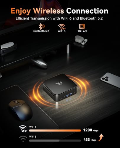Image of KAMRUI E3B Mini PC with AMD Ryzen 5 7430U (Beat 5500U, up to 4.3GHz), 16GB DDR4 512GB M.2 SSD Mini Computer, Mini Gaming PC with USB Type-C Supports Triple 4K Display, WiFi 6, BT 5.2