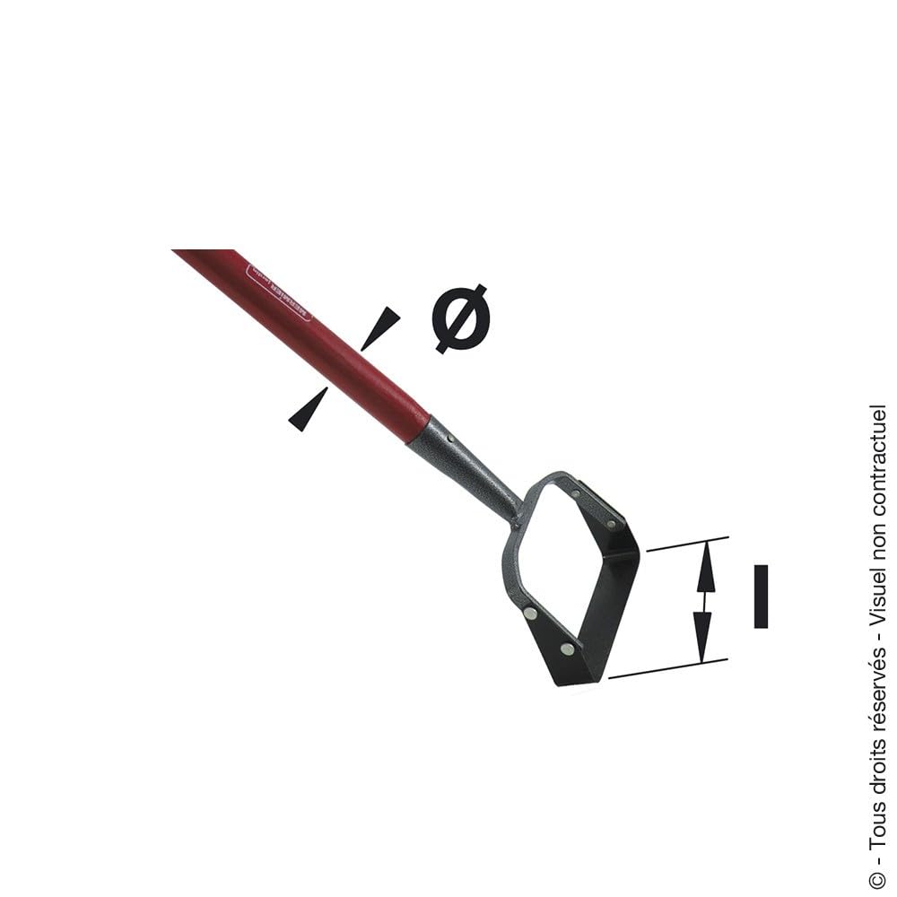Grattoir de jardin - Avec manche bois 1,3 m, 16 cm