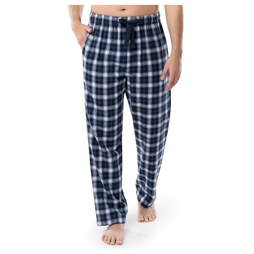 Fruit of the Loom mens Yarn-dye Woven Flannel Pant Pajama Bottom, Navy Plaid, XX-Large US
