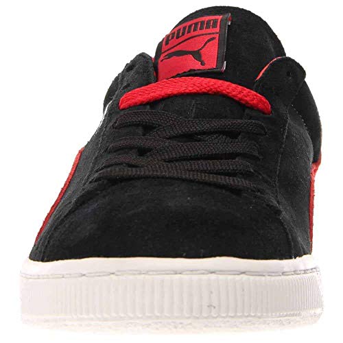 Image of PUMA Men's Suede Classic+ Black /High Risk Red /Puma Silver Athletic Shoe