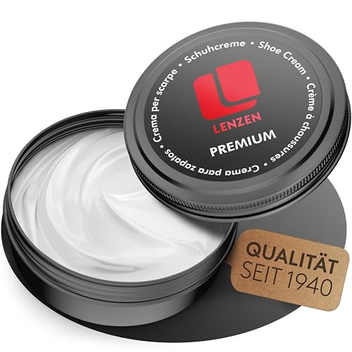 Lenzen Crema para Zapatos de Piel I Betún para Zapatos de Piel (Blanco)