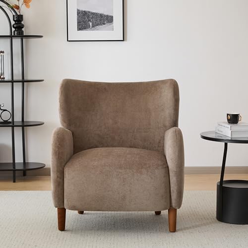 Christopher-Knight-Home-Dolly-Mid-Century-Modern-Velvet-Upholstered-Wingback-Club-Chair-Living-Room-Lounge-Chair-for-Relaxation-Reading-Armchair-Solid-Wood-Living-Room-Accent-Chair-CamelBrown Christopher Knight Home Dolly Mid-Century Modern Velvet Upholstered Wingback Club Chair, Living Room Lounge Chair for Relaxation, Reading Armchair, Solid Wood Living Room Accent Chair, Camel+Brown - Image 1