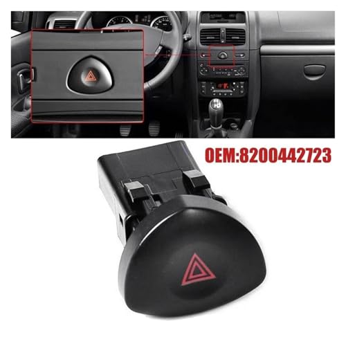 Bouton feux de détresse Renault Clio 2 de 1998 commande warning d'origine récurrente - 2