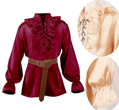 Camisa Pirata Medieval Infantil para Niños Talla M miniatura 2