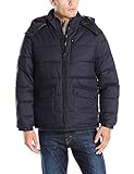 Nautica Men's Brushed Harringbone Jacket with Removable Hood
