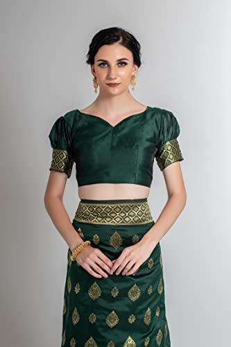 Image of Lilots Women's Designer Banarasi Silk Jacquard Designer Saree With Blouse Piece