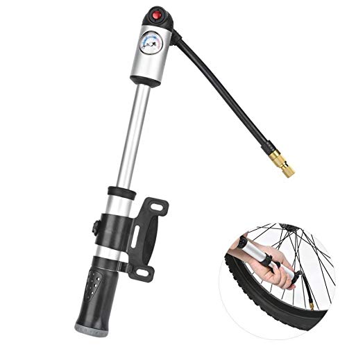 Fahrradpumpe Fahrradpumpe 300 PSI Handluftpumpe Schlauch Manometer Fahrrad-Gummireifen for Schrader/Presta Ventil Gabel Tragbare Minipumpe
