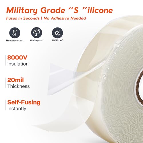 Image of Self Fusing Silicone Tape 1 in x 36 ft Clear, Emergency Repair