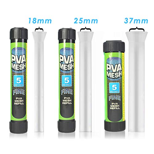 LEIPUPA 2 Unidades 5m 25mm 44mm PVA Solúvel em água para Iscas de Pesca para Carpas Bolsa de Malha U