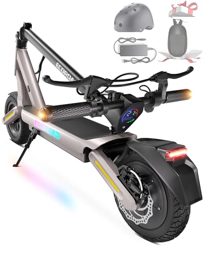 Image of ECOROAD Electric Scooter,25MPH-32MPH, 18-50 Miles Range, 330LBS Load, Off-Road Tires, RGB Lights & APP Control