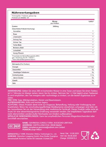 Detox Tee zum Abnehmen – 28 Tage Kräutertee-Kur für sanfte Entgiftung & Gewichtsreduktion – Natürliche Detox Tea Mischung, Unterstützt Verdauung & Stoffwechsel, Vegan & ohne Zusatzstoffe