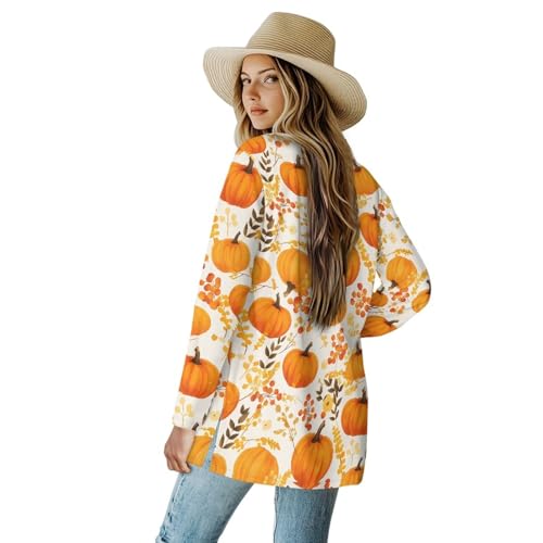 Image of Biyejit Women's Long Sleeve Open Front Cardigan Casual Loose Lightweight Cardigans with Pockets Drape Cardigan