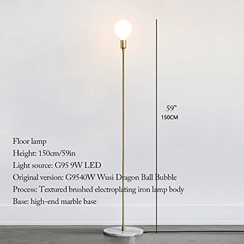 Lampadaire à LED globe au design industriel moderne 59in avec éclairage chaud - 2