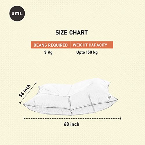 Image of Amazon Brand - Umi. All Weather /Outdoor Bed Bean Bag /Giant Lounger Bean Bag Cover (Without Beans) Red, Size- XXXL