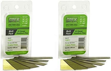 GREX P6/MP-3 23 Gauge Multi-Pack Headless Pins (3,000 per box) (Twо Pаck, Original version)