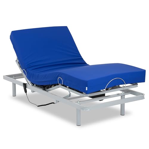 Gerialife® Letto articolato con materasso sanitario viscoelastico impermeabile (90 x 200)