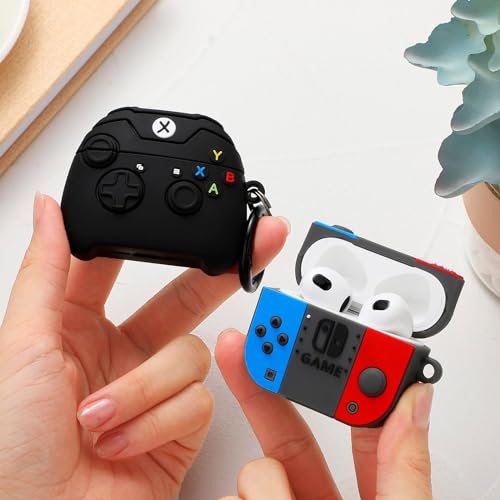 Image of [2Pack] Gedicht for Airpods 3rd Generation Case, Cute AirPods 3 Cartoon Character Case,Unique Design Funny Fun Kawaii 3D Cartoon Characters Silicone AirPods 3 Case for Men Women,Games Console