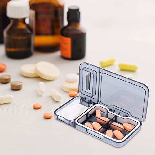 EXCEART Cortador de Pílulas Medicina Divisor de Viagem Organizador de Pílulas Bolso Portátil Caixa d