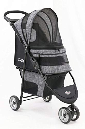 Innopet ® Buggy Avenue IPS-033/BG - Passeggino per Cani con parapioggia, Colore: Grigio