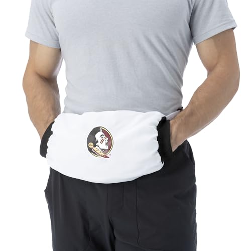 Northwest NCAA Florida State Seminoles Hand Warmer with Adjustable Waist Strap, Officially Licensed Cold Weather Hand Muff for College Sports, Outdoor Sports, Insulated Pocket, Polyester, 7 x 15 in