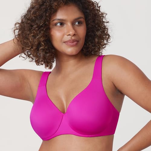 Image of DELIMIRA Minimizer Bras for Women Full Coverage Plus Size Underwire Unlined Supportive Seamless Bra