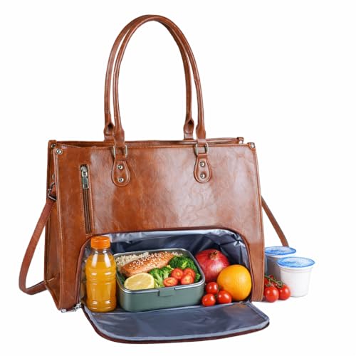 HoldOneLight 15.6 Inch Laptop Bag Brown - Image 3