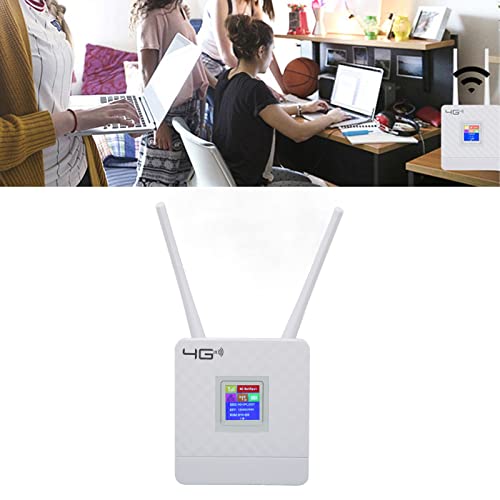 Image of Sanpyl 4G WiFi Router, 4G LTE Wireless Router 300Mbps High Speed with Standard SIM Slot, for Desktop Computer Monitor TV