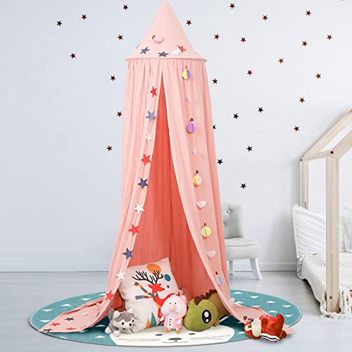 Bed Canopy For Kids Bed, Round Dome Crib Nook Princess Castle, Play Tent Hanging Room Decoration, Dreamy Mosquito Net Bedding #TOP9