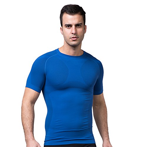 T-Shirt Compression Homme Sport Évite Frottements et Fatigue à la Gym