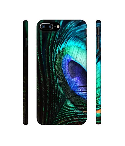 Image of Amazon Brand - Solimo Designer Peacock Feather 3D Printed Hard Back Case Mobile Cover for Apple iPhone 7 Plus