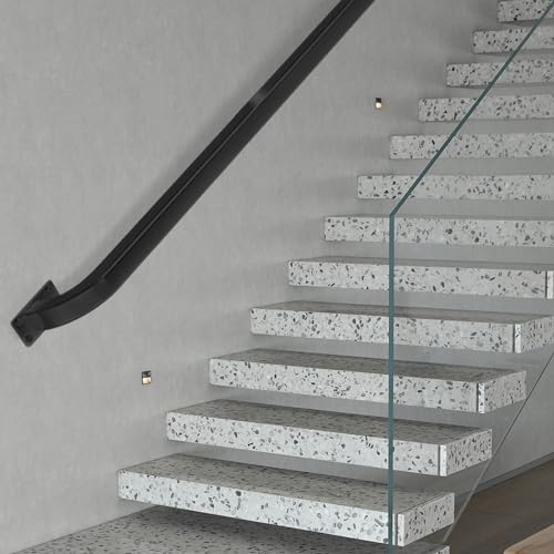 Rampe d'escalier en métal noir au design industriel architectural de 600 cm - 2