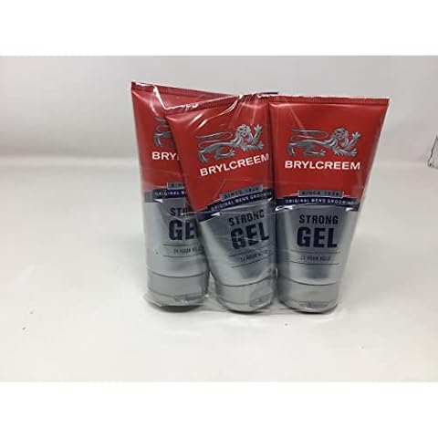 3 X BRYLCREEM STRONG 24 HOUR HOLD GEL 150ml - HAIR STYLING GEL LONG LASTING Cover