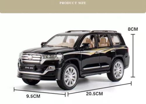 Image of SPITEN Toyota Land Cruiser SUV 1:24 Diecast Scale Model Alloy Metal Pull Back Toy car for Kids with Openable Doors & Light, Music Toy Vehicle - Colors as Per Stock(Multicolour)