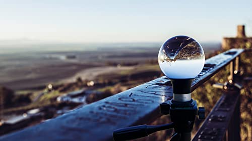 Omylens Lens Ball with Mount, K9 Crystal Ball (80mm) + Suction Mount Cup + Flat Base (1/4