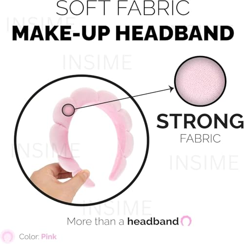 Image of INSIME Hair Band for Facial Time | Makeup Hairband for Women Skincare | Face Wash, Spa, Facial, Skincare Beauty Headband for Women Girls